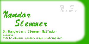 nandor slemmer business card